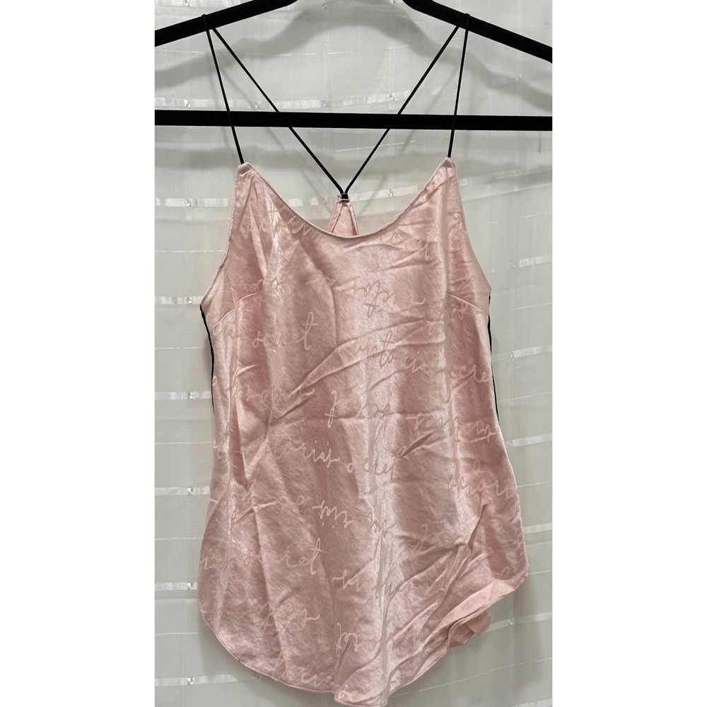 Victoria's Secret Pink Satin Script Logo Camisole Tank Top XS
